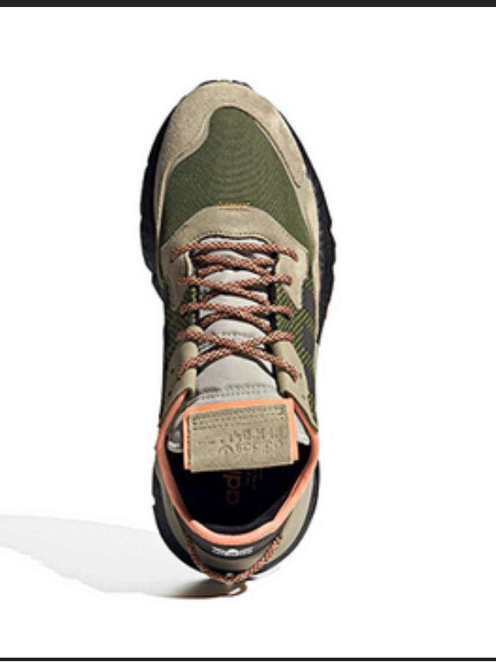 New Adidas nite jogger brown green gray sneakers shoes m6.5 w8 - Picture 2 of 10